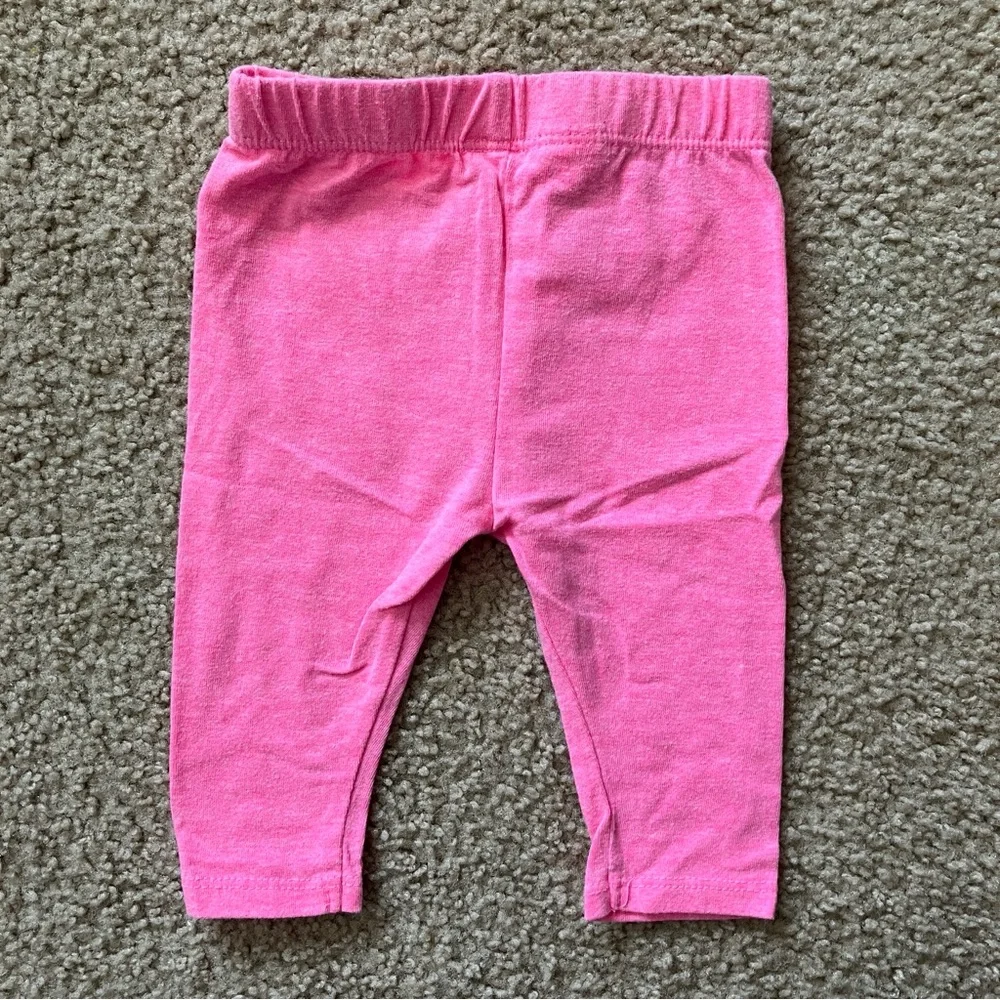 Set of Three Baby Leggings - Navy, Pink, Floral - Various Brands